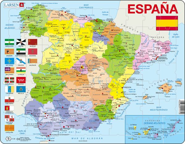 map of spain in spanish